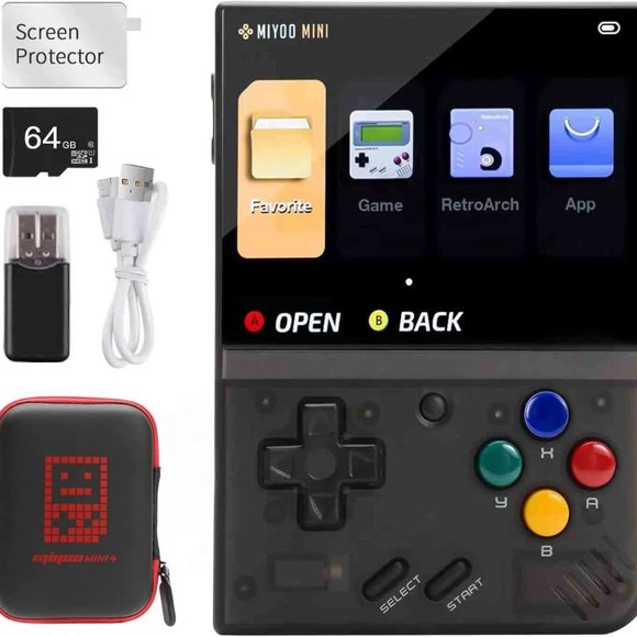 Miyoo Mini Plus - BLACK - Includes Over 37000 Games On A 1TB Micro SD Card Prein - Picture 5 of 9